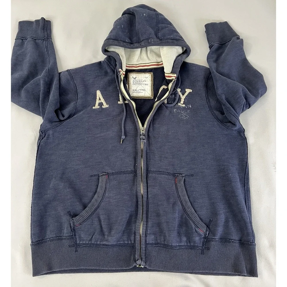 Vintage American‎ Eagle Outfitters Regular Sz XXL Hooded Sweaters for Men Y2K